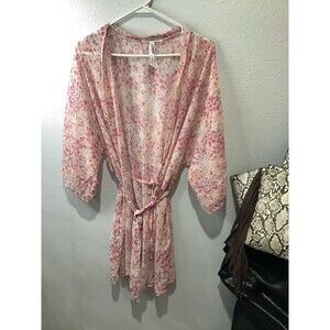 Flora Nikarooz L pink floral lounge wear sleep swimsuit cover pastel easter